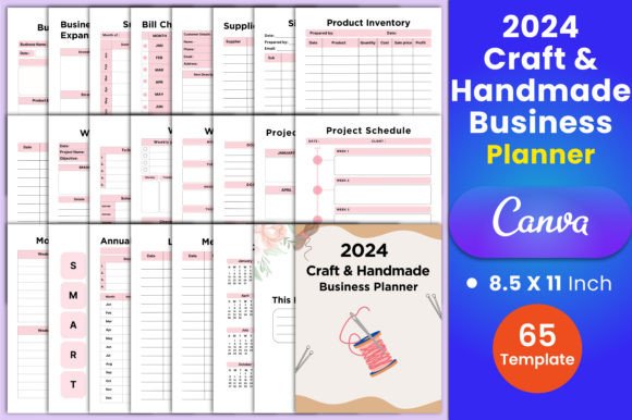 2024 Craft Handmade Business Planner: Your Year in Order
