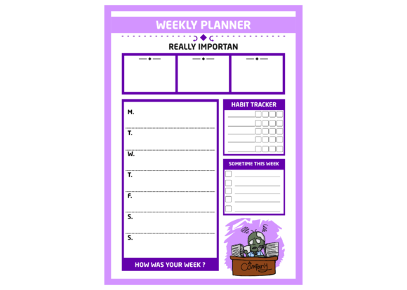 ADHD Planner – Zombie Employee Theme Pt4