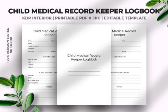 Building a Reliable Health History with a Child Medical Record Keeper Logbook KDP