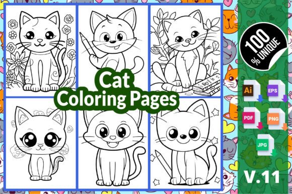Cat Coloring Pages V.11: A Strategic Asset for Creative Entrepreneurs and Content Creators
