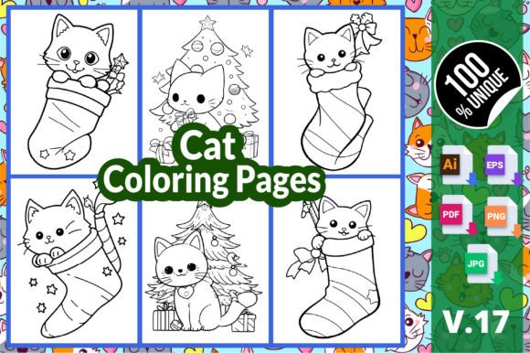 Cat Coloring Pages V.17: Creative Ideas for All Ages