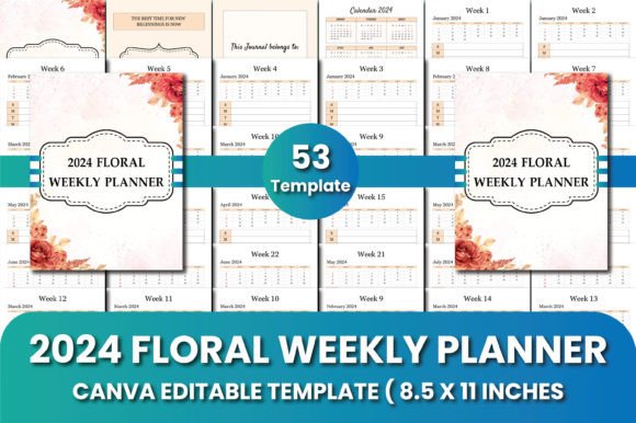 Designing with a 2024 Floral Weekly Planner