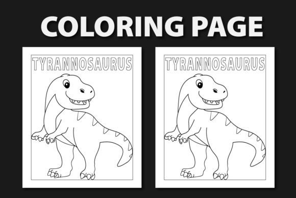 Dinosaur Coloring Page KDP Interior: A Complete Publishing Asset