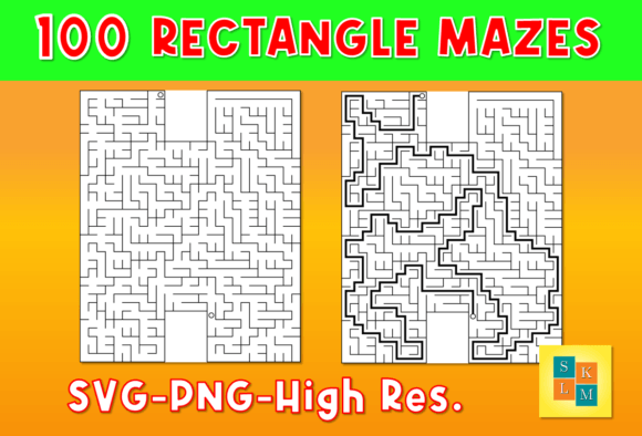 Exploring the Versatility of Maze Puzzles: 100 Rectangle Mazes for Education, Publishing, and Creative Commerce