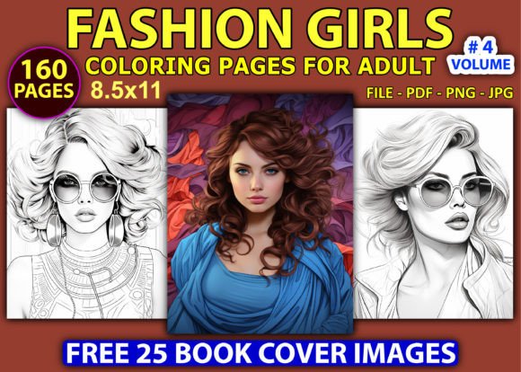 Fashion Girls Coloring Pages for Adults