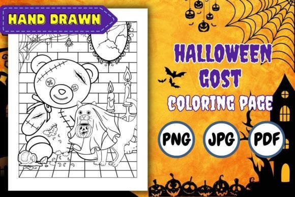 Halloween Ghost Coloring Page