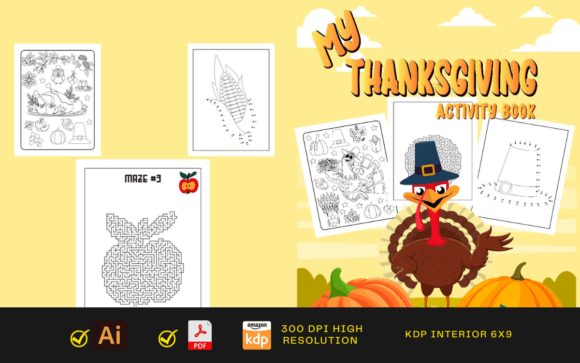 Thanksgiving Coloring Dot to Dot Mazes: A Practical Resource for Holiday Learning and Publishing